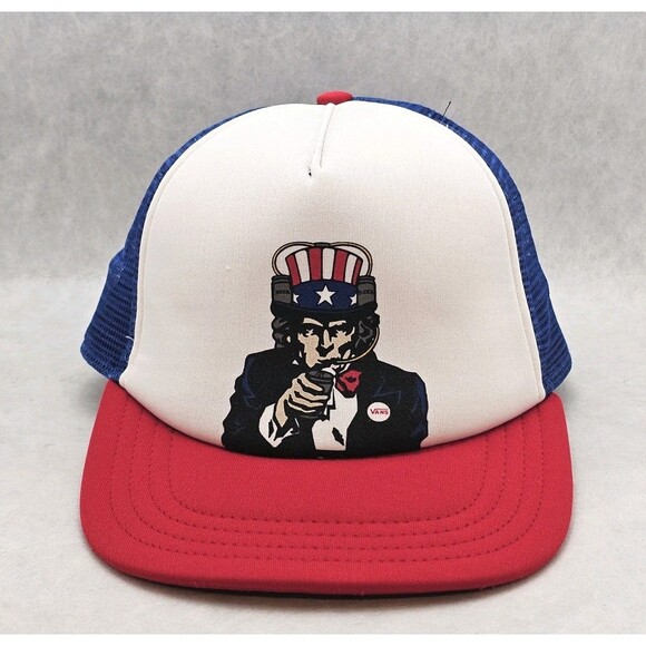 VANS Other - Vans Uncle Sam Off The Wall Beer Mesh Foam Snap Back Trucker Hat